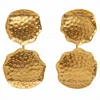 Meraki By Rashmi Bajaj Women's Gold Punched Lilypad Earrings In Gold