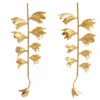 Meraki By Rashmi Bajaj Women's Gold Stem Of Blue Bell Earrings
