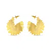 Meraki By Rashmi Bajaj Women's Golden Ginko Hoop Earrings