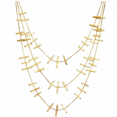 Meraki By Rashmi Bajaj Women's Golden Ladder Necklace