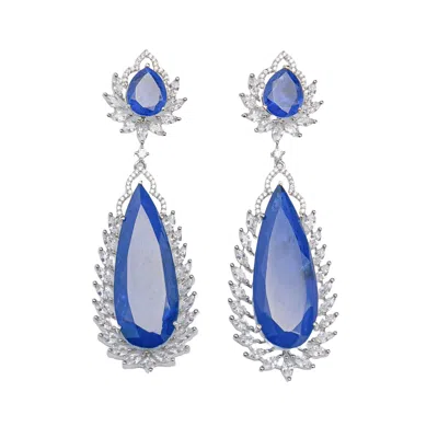 Meraki By Rashmi Bajaj Women's Larmes Blue Earrings