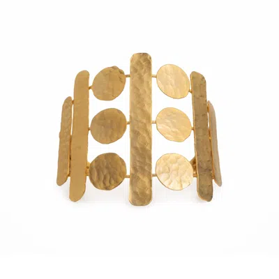 Meraki By Rashmi Bajaj Women's Minted Coin  Gold Cuff