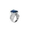 Meraki By Rashmi Bajaj Women's Noir Prism Blue Crystal Ring In Blue