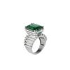 Meraki By Rashmi Bajaj Women's Noir Prism Green Crystal Ring In Green