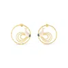 Meraki By Rashmi Bajaj Women's Pink / Purple Mermaid Loop Gold Earrings