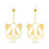 Meraki By Rashmi Bajaj Women's Playful Panda Gold Earrings