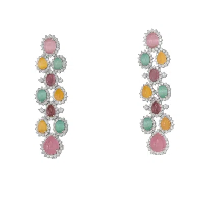 Meraki By Rashmi Bajaj Women's Red / Blue Elise Earrings