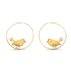 Meraki By Rashmi Bajaj Women's Song Bird Gold Hoop Earrings