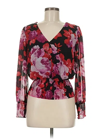 Pre-owned Meraki Long Sleeve Blouse In Black