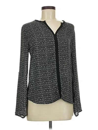 Pre-owned Meraki Long Sleeve Blouse In Black