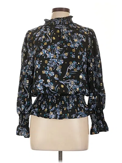 Pre-owned Meraki Long Sleeve Blouse In Black