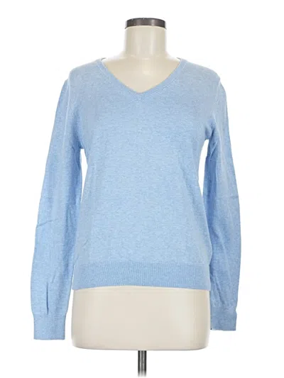 Pre-owned Meraki Long Sleeve Top Blue V Neck Tops