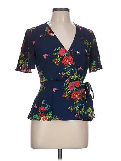 Pre-owned Meraki Short Sleeve Blouse In Blue