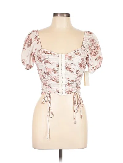 Pre-owned Meraki Short Sleeve Blouse In Ivory