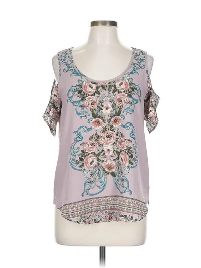 Pre-owned Meraki Short Sleeve Blouse In Purple
