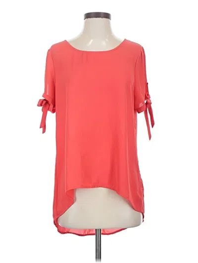 Pre-owned Meraki Short Sleeve Blouse In Red