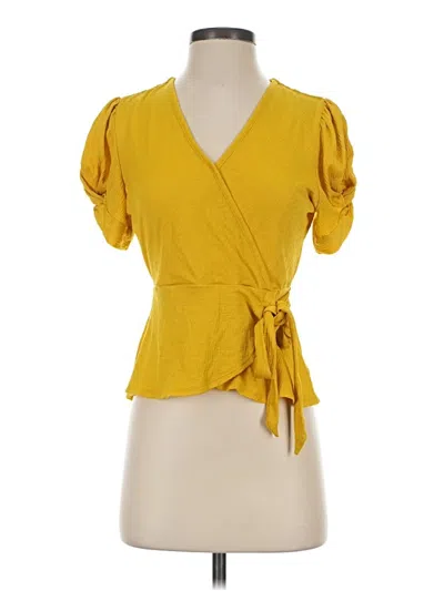 Pre-owned Meraki Short Sleeve Blouse In Yellow