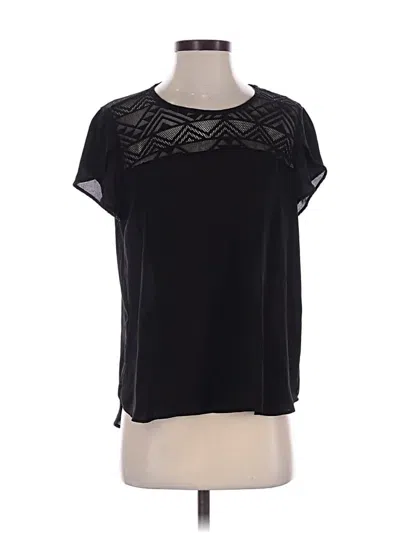 Pre-owned Meraki Short Sleeve Top Black Keyhole Neckline Tops
