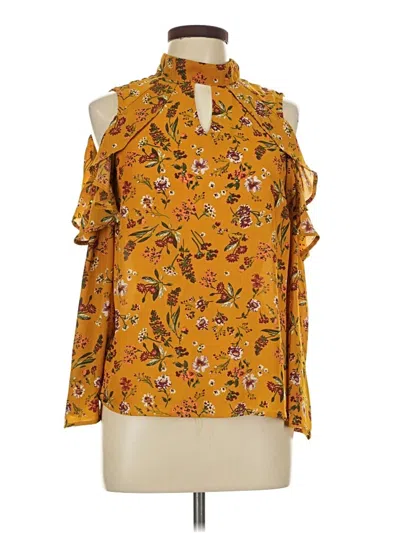 Pre-owned Meraki Tank Top Yellow Cold Shoulder Neckline Tops