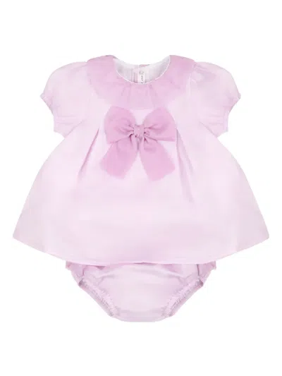 Mercadante 1939 Babies' Bow-detailing Dress In Purple