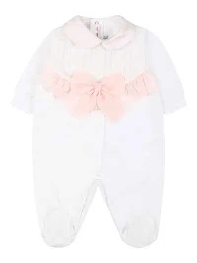 Mercadante 1939 Babies' Bow-detailing Romper In Pink