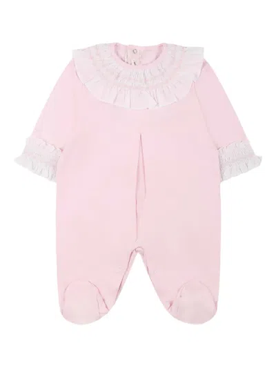 Mercadante 1939 Babies' Jersey Romper In Pink