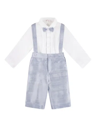 Mercadante 1939 Kids' Linen Trousers Set In Blue