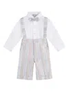 Mercadante 1939 Striped Trousers Set In Neutrals