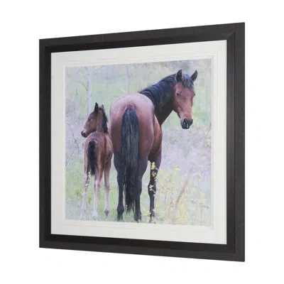 Mercana A Watchful Bond By Chad Mackay Hand Embelished Framed Art Print Matted Under Glass In Black;brown;white;green;gray