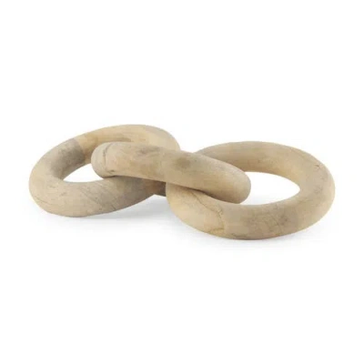 Mercana Alize Circular Chain Link Decorative Object In Brown