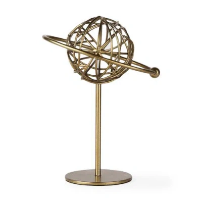 Mercana Atlas 10.0l X 8.0w X 12.0h Metal Solar System Ornament In Gold