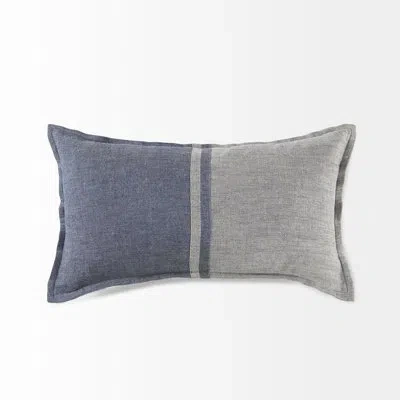 Mercana Aubrielle Rectangular Linen Pillow Cover In Gray