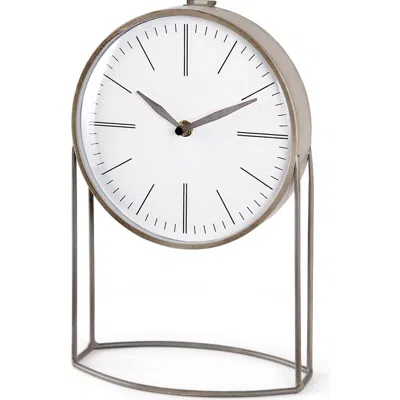 Mercana Aurus Matte Metal Table Clock In Brown
