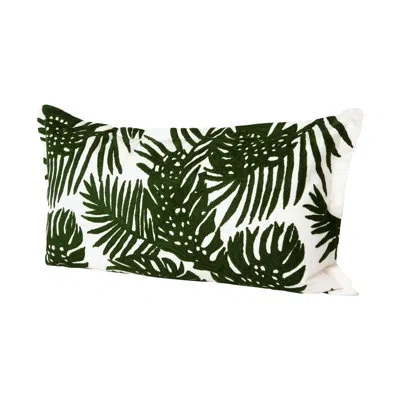 Mercana Boyle Rectangular Pillow Cover In White;green