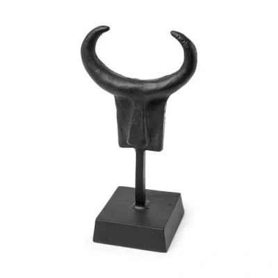 Mercana Caleb 4l X 5w Metal Tribal Figurine In Black