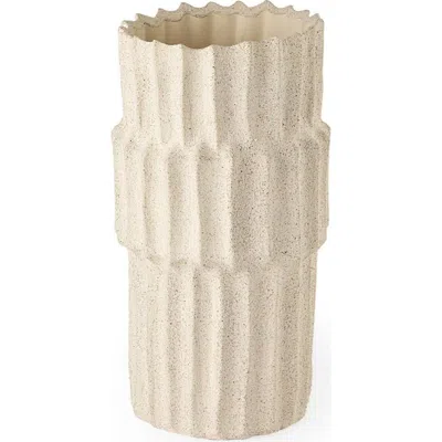 Mercana Cardon Ceramic Vase In White