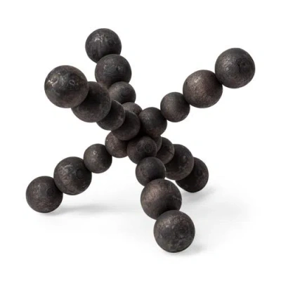 Mercana Carrollton Geometric Wood Ball Jack In Black