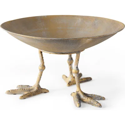 Mercana Chadwick Metal Webbed Feet Bowl In Gold