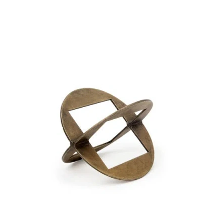 Mercana Cusco I Geometric Decorative Object In Gold