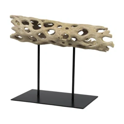 Mercana Dwell Cholla Wood Resin Decorative Object In Brown