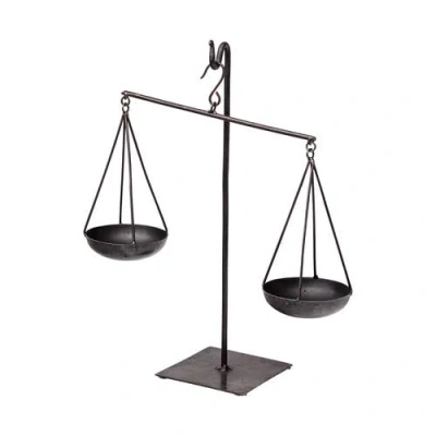 Mercana Ellis Metal Vintage Inspired Weighing Scale In Black