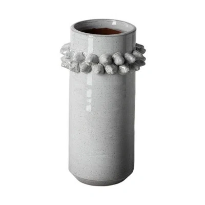 Mercana Farmhampton Spoked Ceramic Vase In Gray