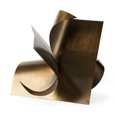 Mercana Francesca Metal Sculptural Decorative Object In Gold