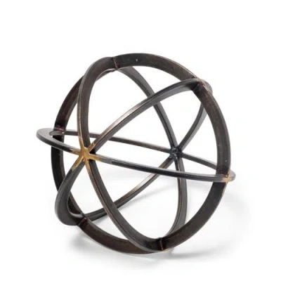 Mercana Galenna Metal Circular Decorative Orb In Black