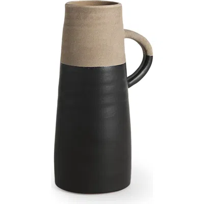Mercana Garand Two-toned Ceramic Jug In Black