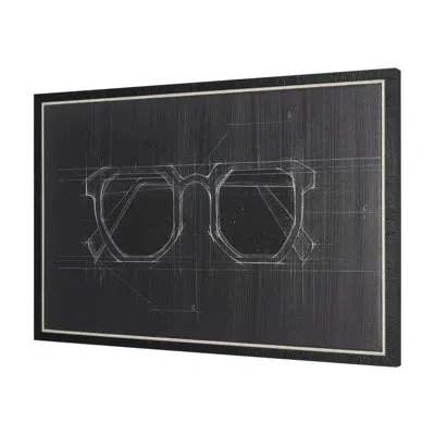 Mercana Glasses I By Dayna Matthews A Hand Embelished Textured Framed Canvas