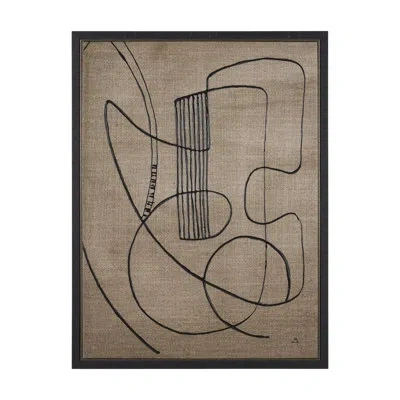 Mercana Guitar Music By  Studio A Hand Embellished Textured Canvas