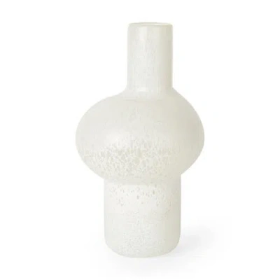 Mercana Heket Tall Glass Vase In White