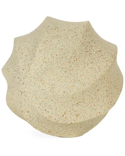 Mercana Imani Large Sculptural Textured Metal Decorative Object In Neutral