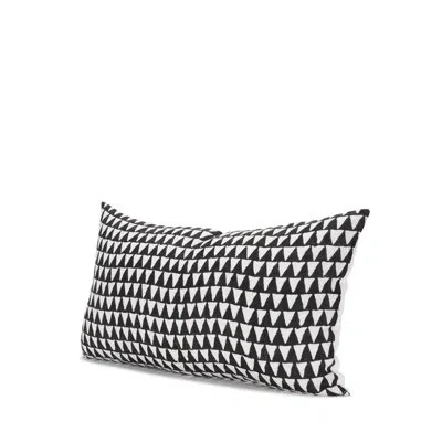 Mercana Ingle Linen Lumbar Rectangular Pillow Cover In Black
